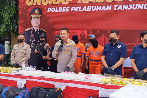 Polres Tanjung Perak Surabaya ungkap peredaran 36 kg sabu-sabu