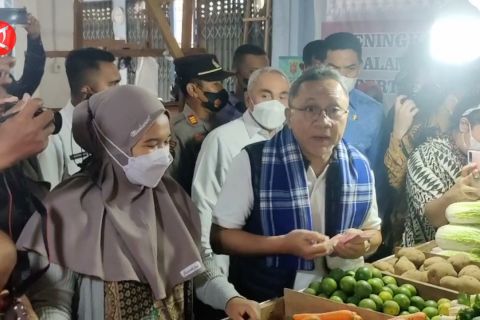 Mendag pantau harga bahan pokok di Pasar Merdeka Samarinda