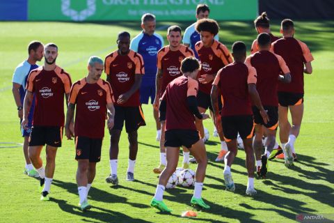 Atletico Madrid berlatih jelang laga Liga Champions