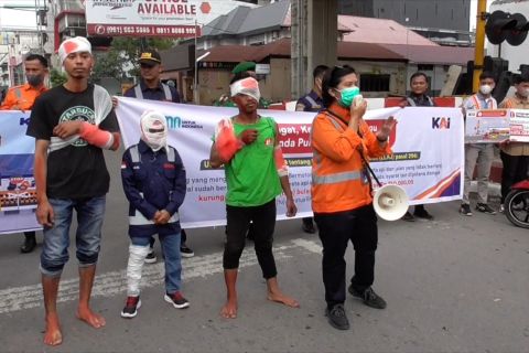 KAI Divre I sosialisasi keselamatan perlintasan sebidang di 77 titik