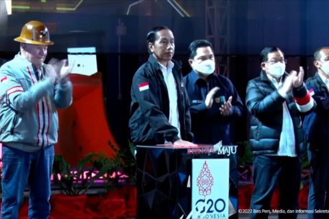 Presiden Jokowi resmikan teknologi ''5G mining'' di Grasberg, Mimika