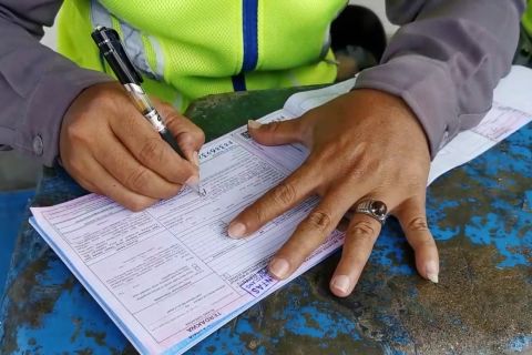 Puluhan kendaraan terjaring razia dalam operasi gabungan