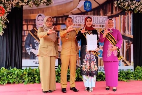 Pameran arsip statistik warnai pelantikan Bunda Literasi Kab Bangka