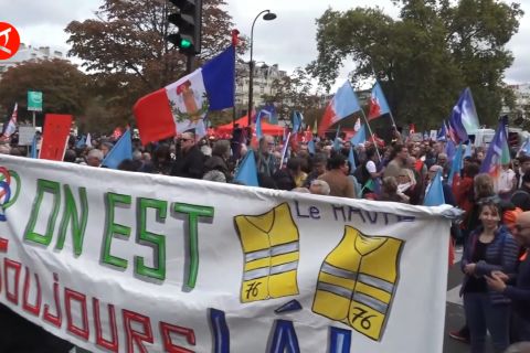 Warga Paris gelar aksi unjuk rasa menentang kenaikan inflasi