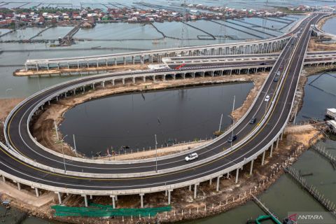 Uji coba jalan tol Semarang - Demak seksi II