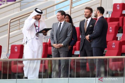 David Beckham saksikan pertandingan Inggris melawan Iran