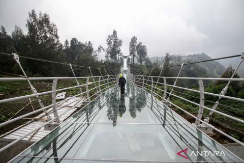 Jembatan gantung kaca di Bromo