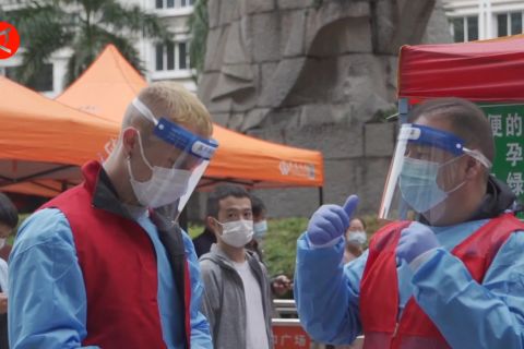 Aksi sukarelawan asing bantu perangi COVID-19 di China