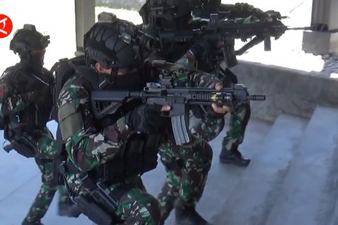 Antisipasi teroris saat G20, prajurit tiga matra gelar simulasi