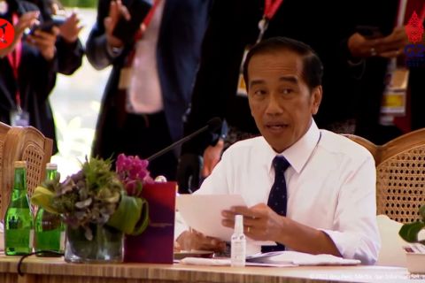 Jokowi jamu para delegasi KTT G20 di Bamboo Dome