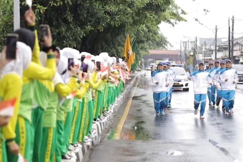 Obor api Porprov mulai diarak keliling Provinsi Banten
