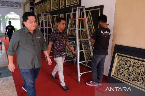Erick Thohir cek kesiapan dekorasi pernikahan Kaesang-Erina