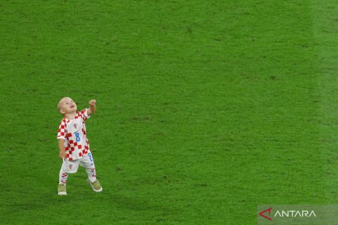 Anak-anak pemain Kroasia ikut rayakan gelar juara ketiga Piala Dunia