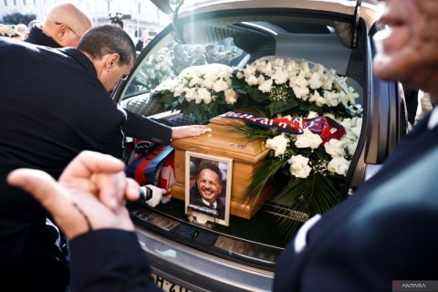 Pemakamaman mantan manajer AC Milan Sinisa Mihajlovic