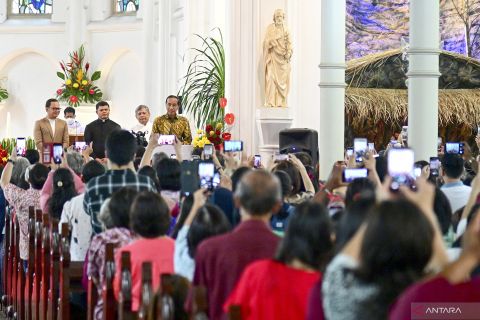 Presiden Jokowi kunjungi perayaan Natal di Bogor
