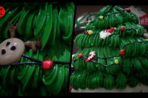 Bolu berbentuk pohon natal jadi hantaran menarik yang laris manis