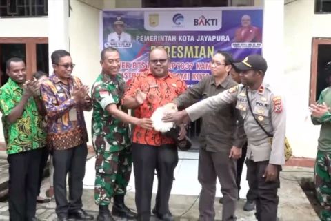 Pemkot Jayapura resmikan menara BTS di Kampung Mosso perbatasan RI-PNG