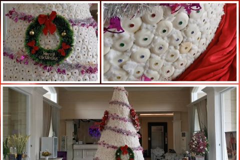 Pohon Natal unik dari sabun bekas