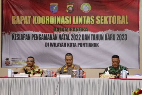 Polresta Pontianak gelar koordinasi lintas sektoral jelang Natal 2022