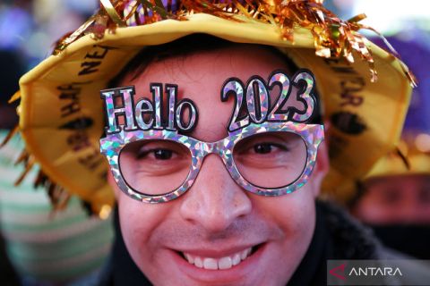 Malam pergantian tahun di Times Square, New York