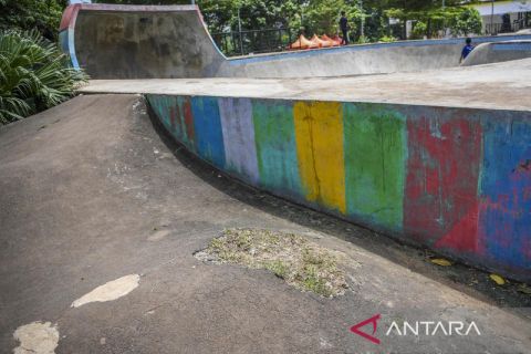 Penampakan RTH Kalijodo yang tak terawat