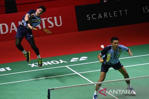 Kalahkan rekan senegara, Fajar/Rian melaju di Daihatsu Indonesia Masters 2023