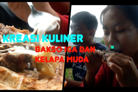 Apa jadinya bila bakso iga dan kelapa muda bergumul di tempurung
