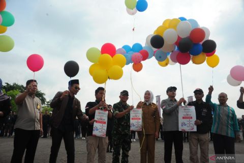 Apel Siaga Pengawasan Pemilu Bawaslu Palembang