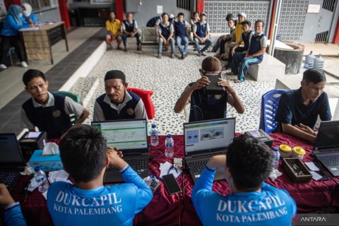 Perekaman KTP Elektronik Bagi WBP Rutan Kelas I Palembang