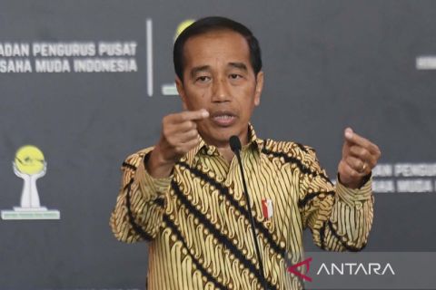 Presiden Jokowi hadiri pelantikan pengurus pusat HIPMI