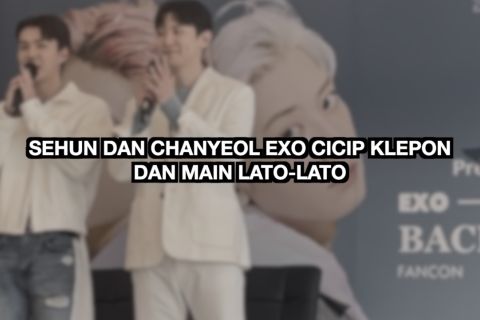 Sehun dan Chanyeol EXO cicip klepon dan main lato-lato