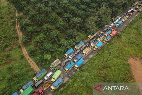 Kemacetan 20 jam di Jambi gara-gara truk batu bara