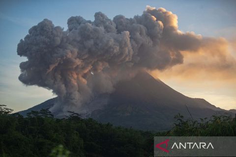 Luncuran awan panas Gunung Merapi