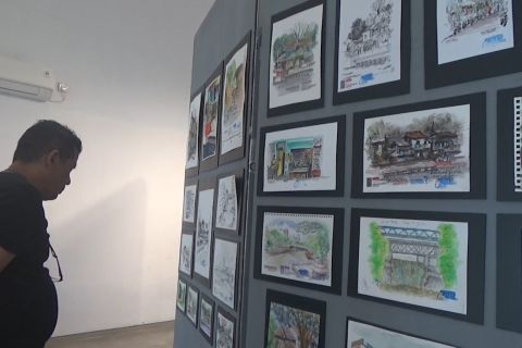 Melihat Sungai Ciliwung melalui pameran sketsa