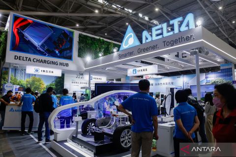 Pameran mobil elektrik dan swakemudi di Taipei