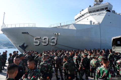 Kedatangan Satgas Pamtas RI-Papua Nugini di Papua