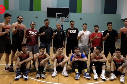 Timnas basket 3x3 putra matangkan latihan hadapi SEA Games Kamboja