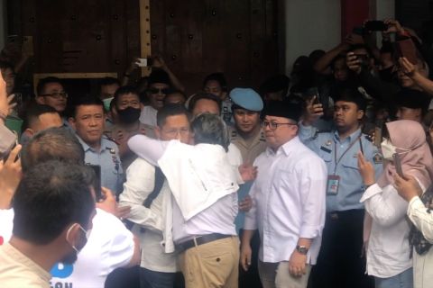 Bebas dari Lapas, Anas berpidato di hadapan ribuan simpatisan