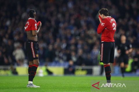 Liga Inggris : MU kalah dari Brighton lewat penalti di menit akhir