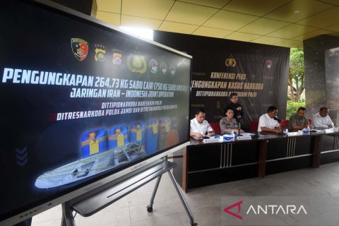 Rilis kasus 750 kg sabu kristal jaringan internasional Iran-Indonesia