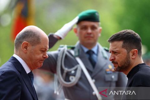Diberi bantuan militer, Presiden Ukraina temui Kanselir Jerman