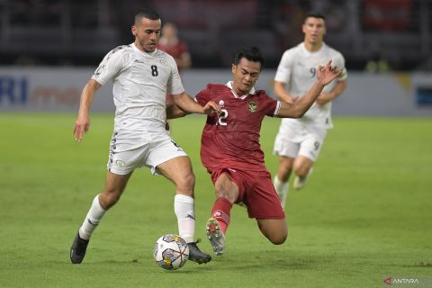 Indonesia vs Palestina berakhir seri 0-0