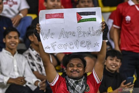 Laga persahabatan FIFA Matchday Indonesia vs Palestina