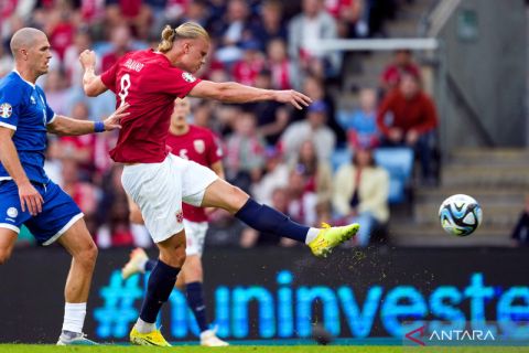 Dua gol Haaland bawa Norwegia atasi Ciprus 3-1