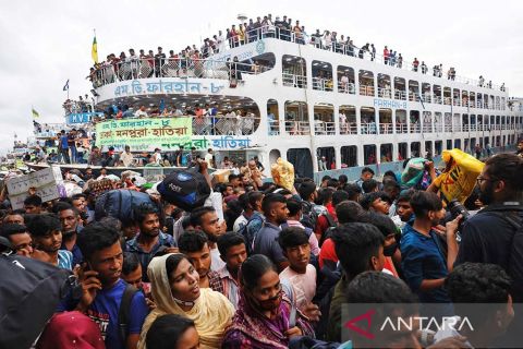 Begini padatnya arus mudik Idul Adha di Bangladesh