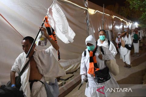 Jamaah haji jalani prosesi lanjutan menuju Muzdalifah