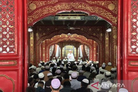 Suasana shalat Idul Adha di Beijing
