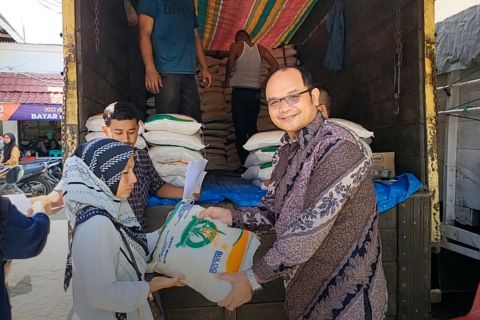 Kantor Pos Lhokseumawe Aceh distribusikan cadangan beras tahap III