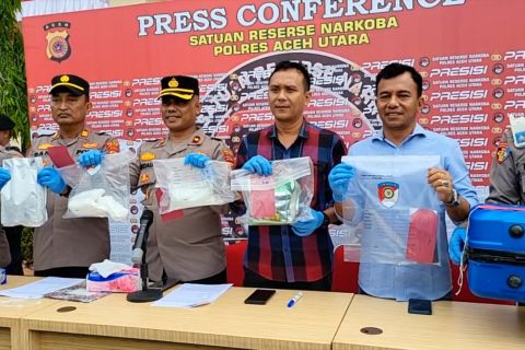 Polres Aceh Utara tangkap 5 bandar dan kurir sabu senilai Rp3 miliar