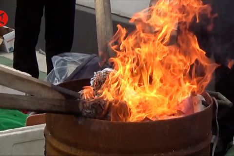 Pemusnahan barang bukti perkara pidana di Kejari Kendari